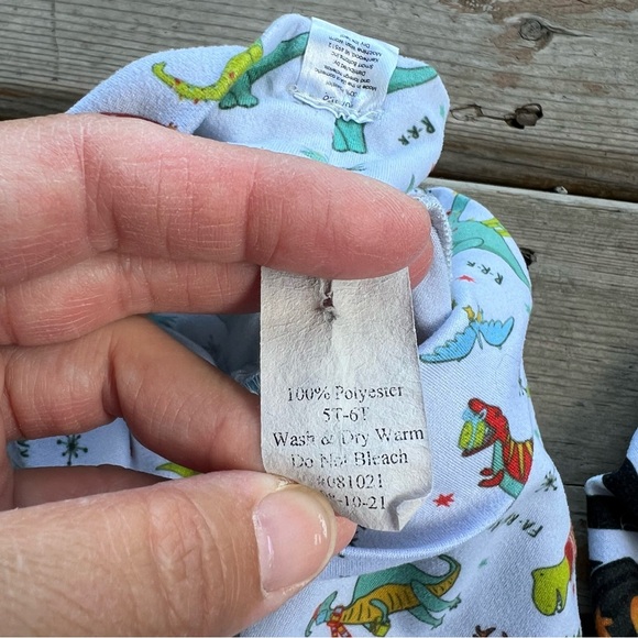 Bumblito Leggings - Holiday Set of 2 - Pumpkin and Christmas Dino - Size 5/6 - Picture 5 of 5